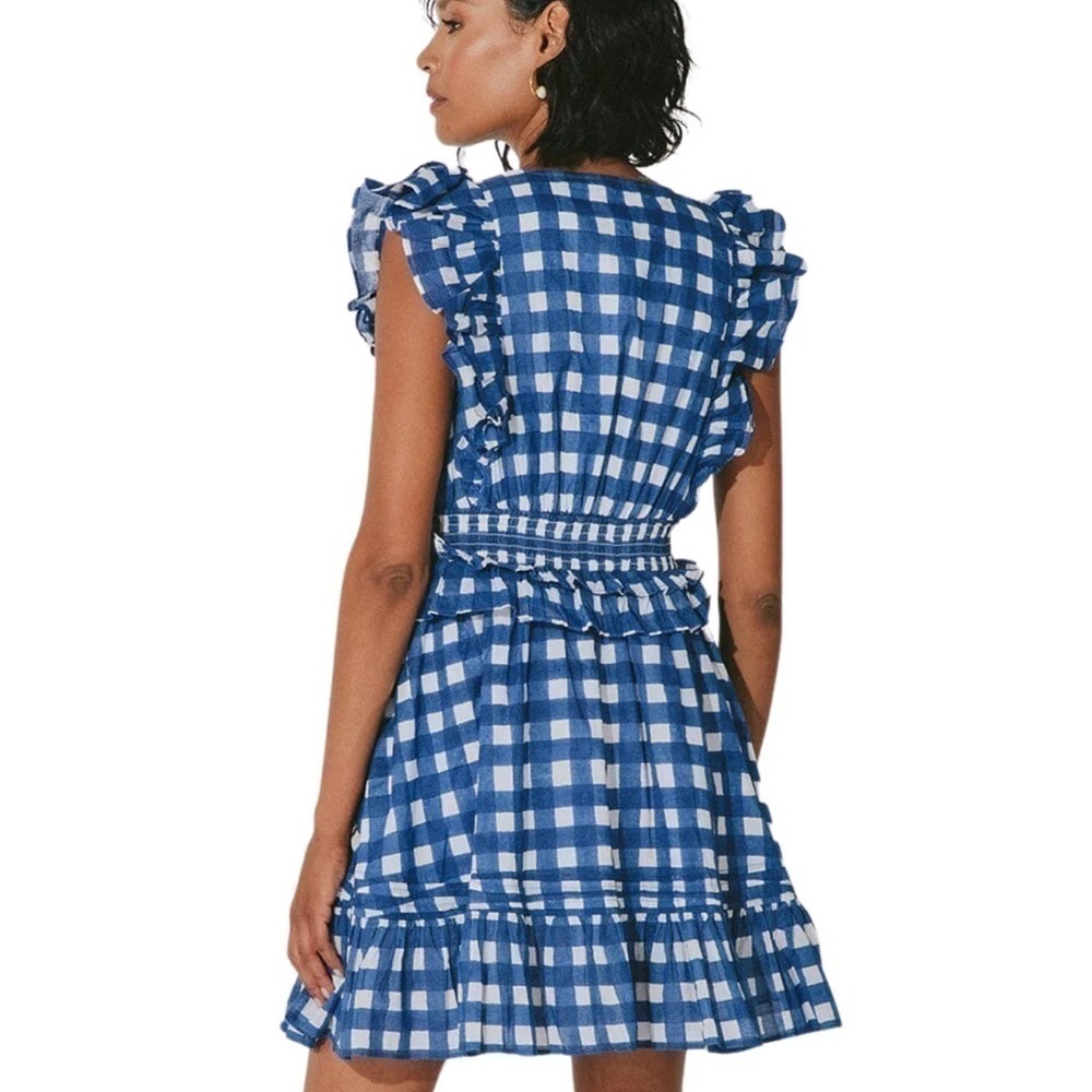 NWT Benny Mini Dress Painterly Gingham Medium - Picture 6 of 8